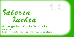 valeria kuchta business card